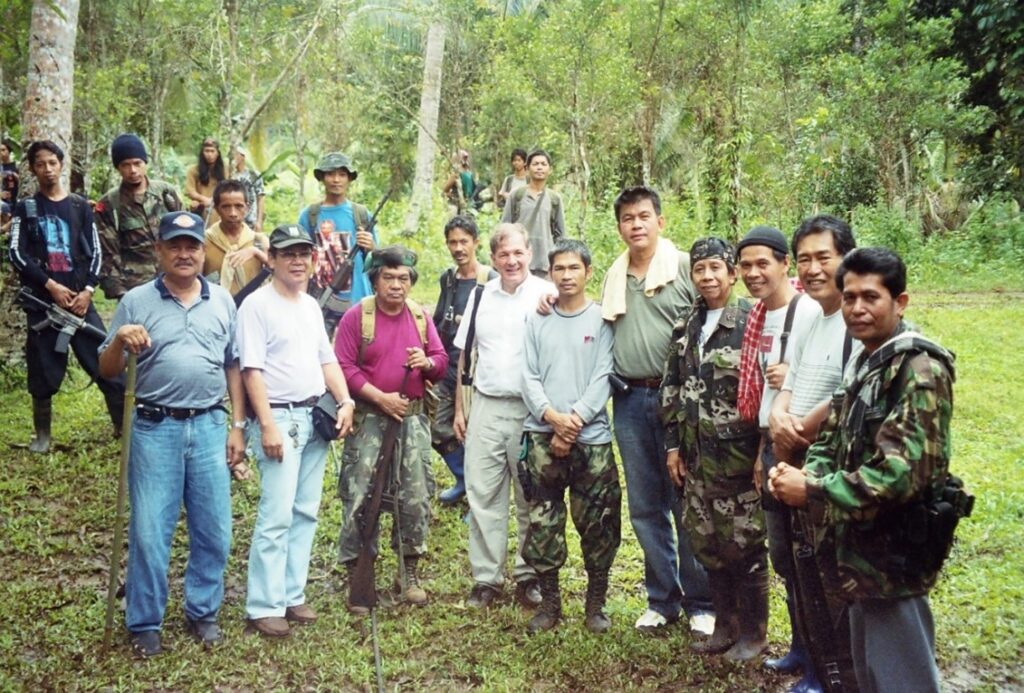 Prof. Santoli successfully conducting citizen diplomacy during “all out war” in Sulu, Muslim Mindanao, Philippines with members of Moro National Liberation Front.