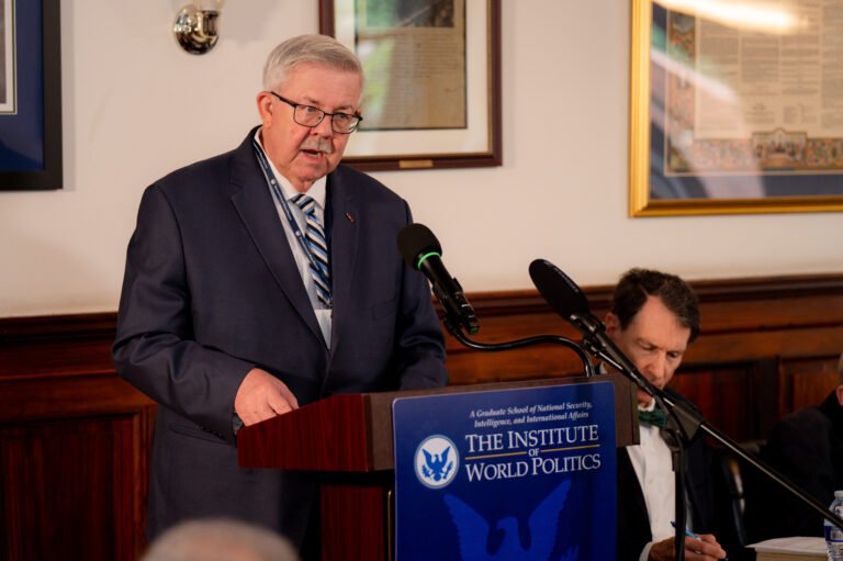 Donald Bishop speaks at IWP Colloquium on Edward Lansdale